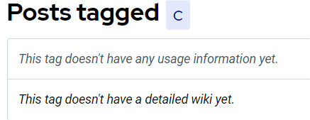 empty tag wiki